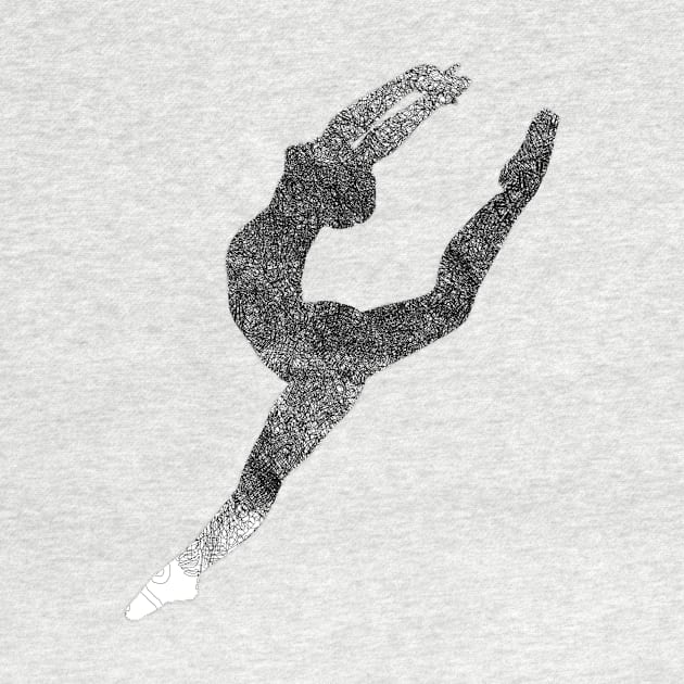 Black Ballerina SilhouetteTap Dancer Pose by joyjeff